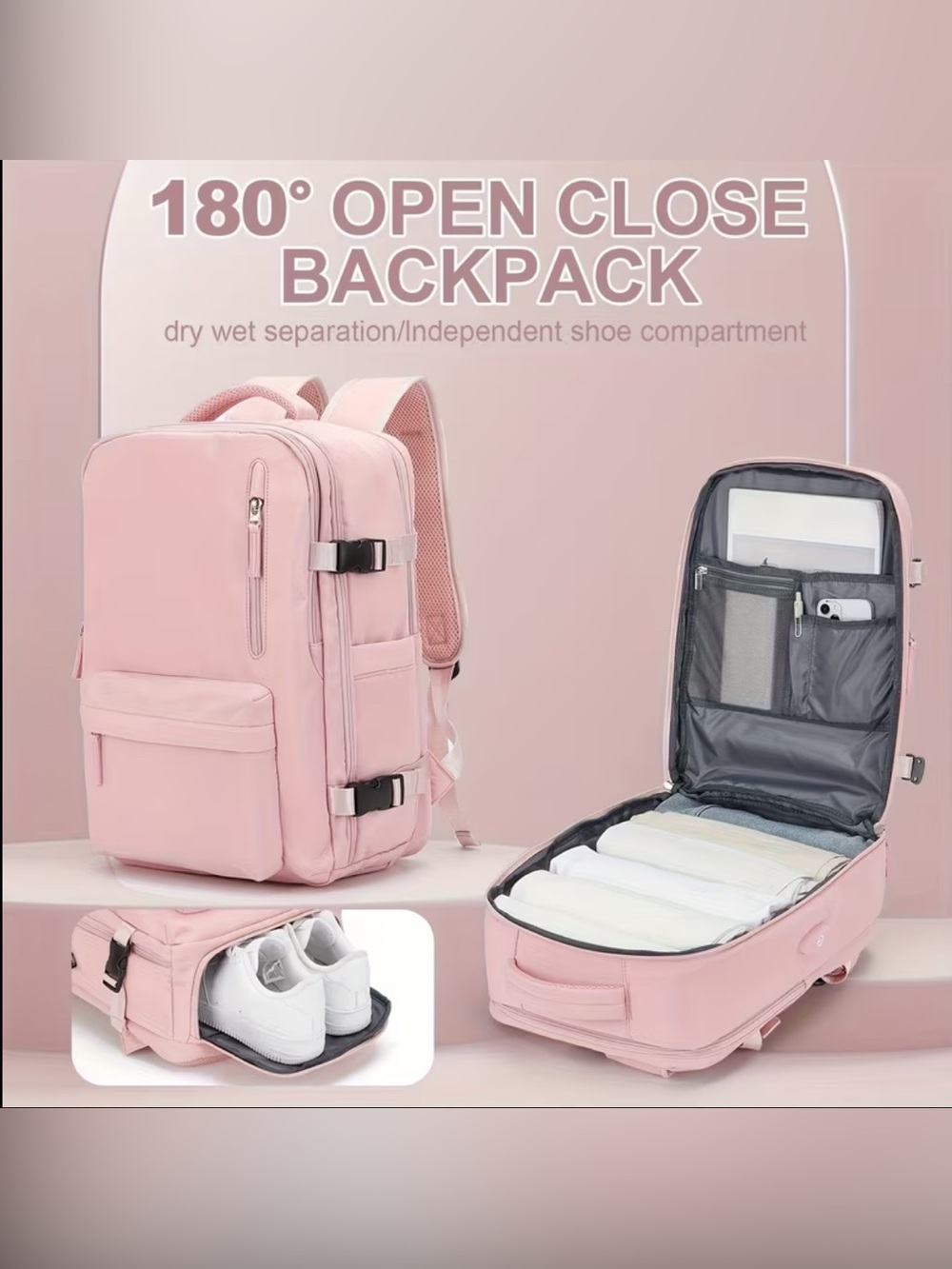 Large Travel Hiking Backpack Waterproof Outdoor Sports Casual School Laptop Bag